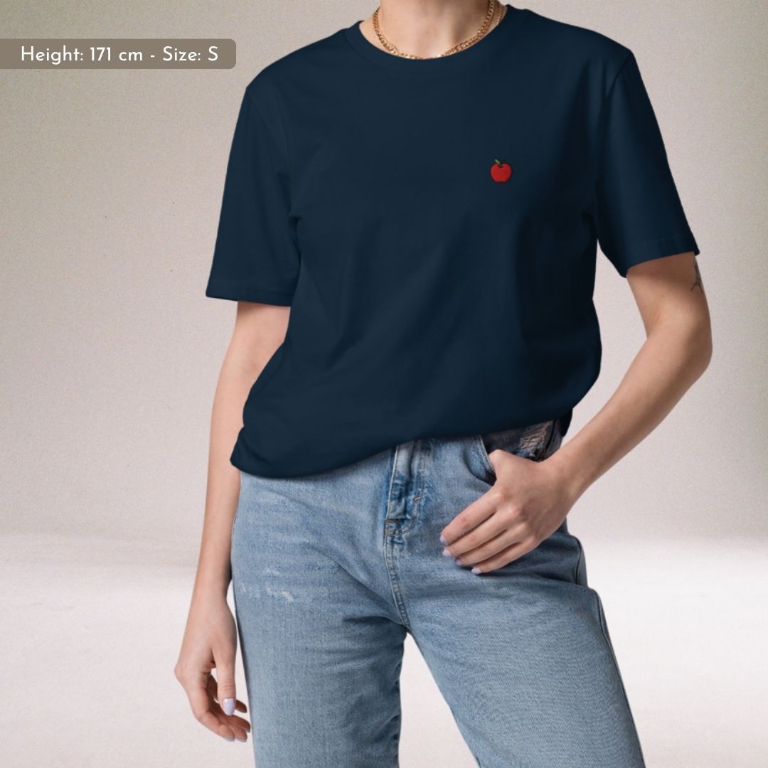 Apple | Regular Unisex T-shirt | Embroidered