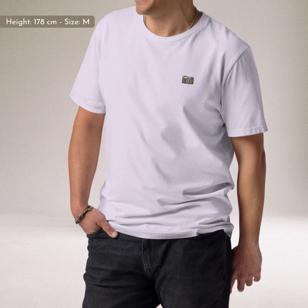 Camera | Regular Unisex T-shirt | Embroidered