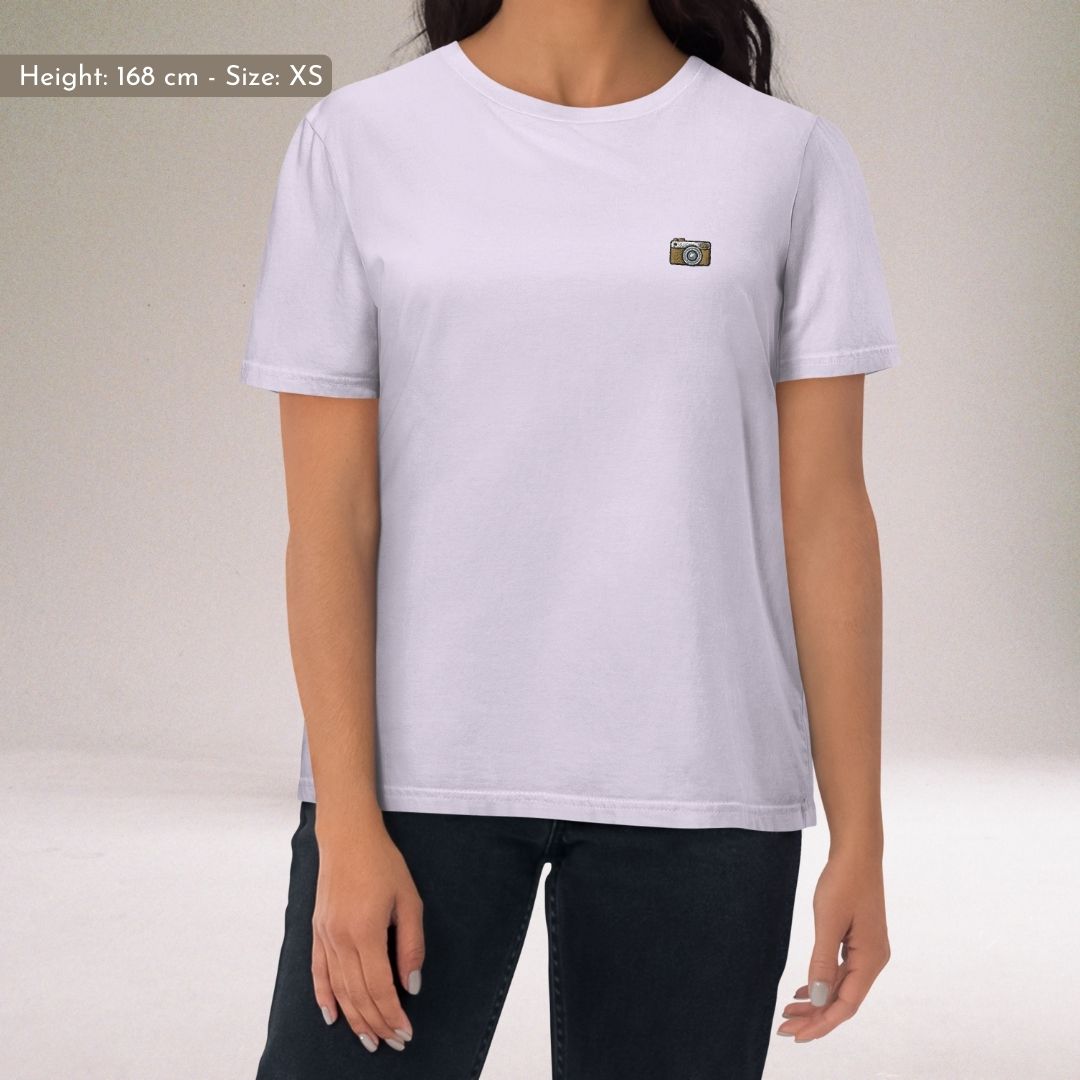 Camera | Regular Unisex T-shirt | Embroidered