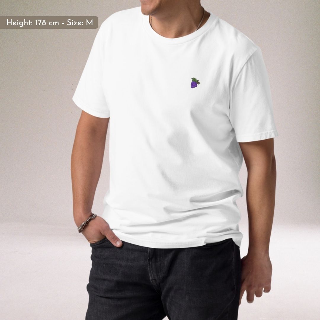 Grape | Regular Unisex T-shirt | Embroidered