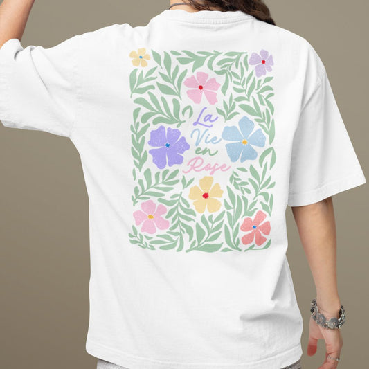 La Vie en Rose | Boxy Women T-shirt | Printed