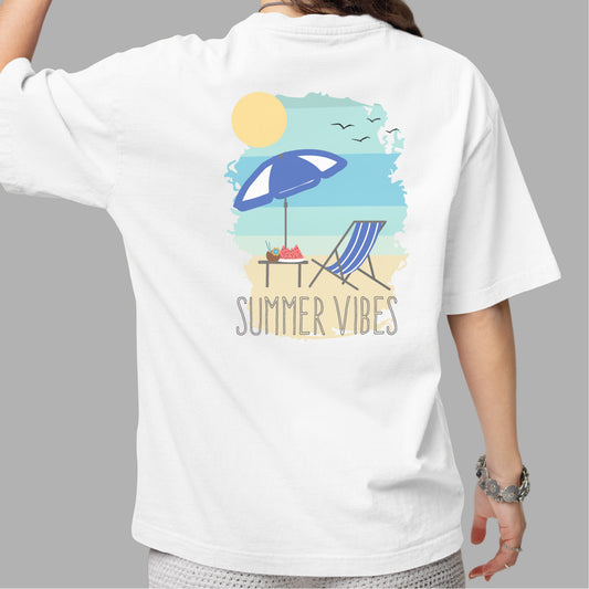 Summer Vibes | Boxy Women T-shirt | Printed