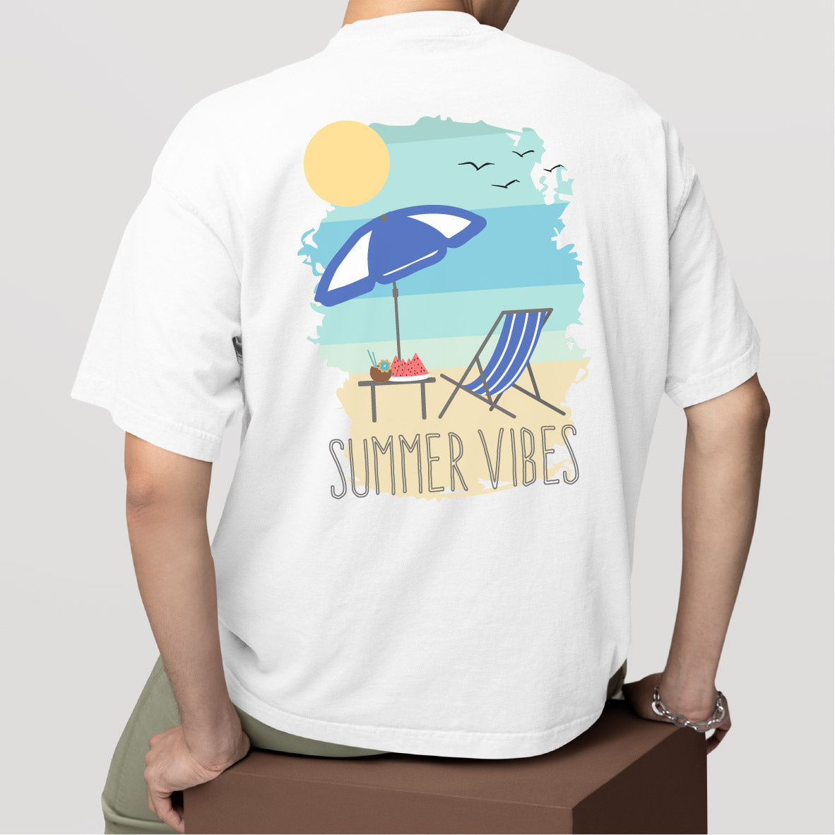Summer Vibes | Boxy Men T-shirt | Printed